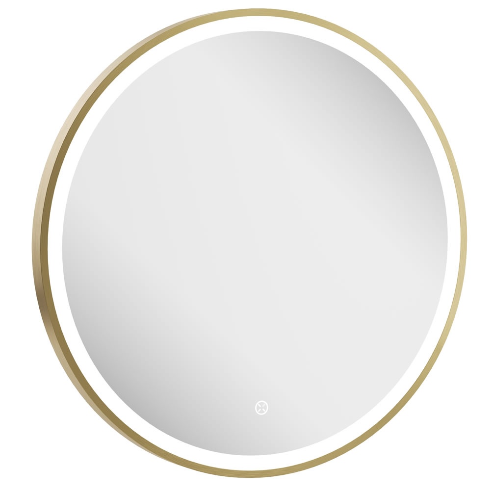 Cutout image of Crosswater Infinity 600mm Brushed Brass LED Mirror
